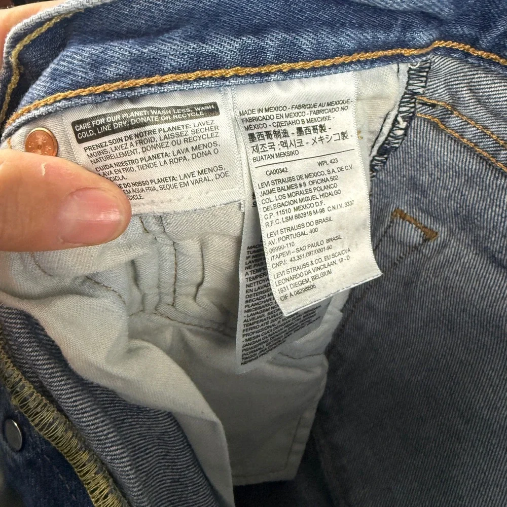 Levi's 501 Jeans Men's 29x30 (Fits 30x29) Blue Button Fly Faded Straight Regular